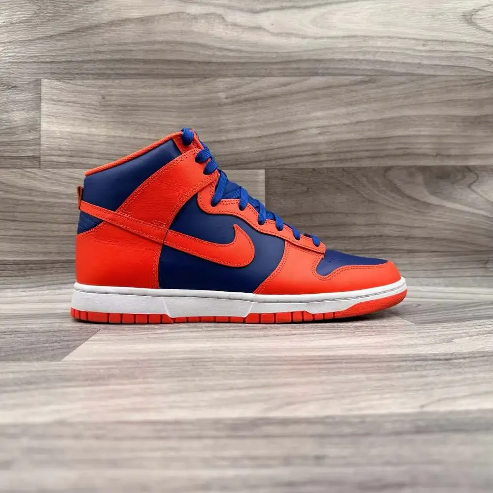Nike Dunk High Retro 'Knicks' Men's Shoes Orange-Deep Royal DD1399-800